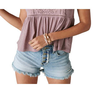 Canotta da donna Lucky Brand rosa in pizzo senza maniche, traspirante, in maglia, con fantasia floreale, a righe o animalier, per uso casual, palestra o personalizzato - Product Image 3