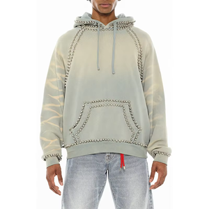 Sweat à capuche polaire unisexe 2026 personnalisé, coupe oversize, couleur unie, avec poche kangourou et cordon de serrage, 100 % coton, idéal pour l'hiver - Product Image 3