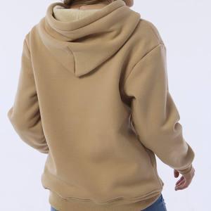 Sudadera con Capucha Extra Grande para Mujer, Estilo Cuadrado, Color Sólido, Tejido de Felpa 100% Algodón, Cuello con Capucha, Parte Inferior Elástica, para Invierno - Product Image 6
