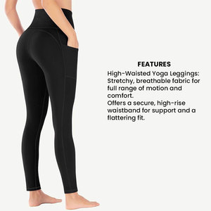 Breathable custom women <b>leggings</b> with OEM printing stretch fabric perfect for gym branding promotional and sports events - Product Image 5