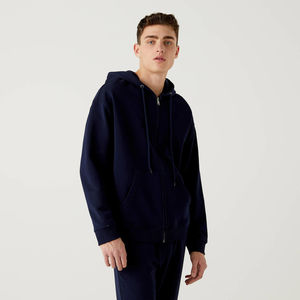 Sweat à capuche zippé en polaire thermique d'hiver pour homme, 100% coton, respirant, séchage rapide, anti-plis, avec logo personnalisé imprimé - Product Image 4