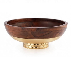 Tazón de servidor de frutas con acabado dorado, diseño de lujo para Hotel de lujo, tazón de almacenamiento de alimentos, vajilla, centros de mesa - Product Image 6