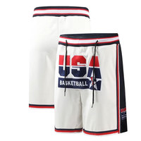 Celana Basket Pria Custom Terlaris Ukuran Besar Ukuran & Warna Custom Logo Bordir OEM Pakaian Olahraga Cepat Kering Bernapas