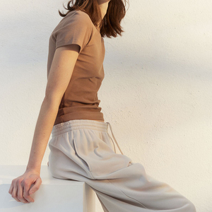 T-shirt blanc uni décontracté en polyester/coton personnalisé en gros pour femmes, tailles plus grandes, t-shirts vierges - Product Image 2