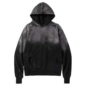 Sudaderas con Capucha para Hombre Tallas Grandes, Estilo Moderno, Lavado Ácido, Estampadas, Otoño, Corte Ajustado, 100% Algodón, Ropa Urbana, Sudaderas con Capucha Elegantes - Product Image 1