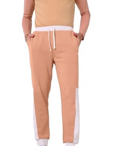 Pantalon de jogging pour hommes avec logo personnalisé de haute qualité avec tissu extensible à jambe fuselée et ourlet côtelé idéal pour le fitness et les vêtements décontractés - Product Image 1