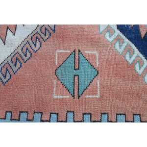 Alfombra Vintage de 4.4x7.2 pies, Alfombra Oriental Turca de Lana Azul - Product Image 5