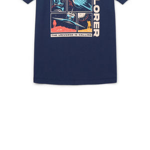 Camiseta de Manga Corta con Cuello Alto de Algodón Premium, Costuras Duraderas, Tacto Suave, Colores Vibrantes, Corte Moderno, Tela de Algodón - Product Image 5