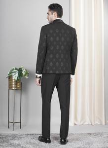 Traje Formal Negro Moderno de 5 Piezas para Hombre, para Bodas y Reuniones de Negocios, Disponible al por Mayor en Cantidades Grandes desde India - Product Image 4