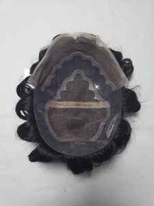 Bollywood Model Water Wave Human Hair Toupee <b>Wig</b> for <b>Men</b> Taz Hair Bangladesh Prosthesis Item - Product Image 6