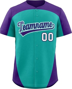 Uniforme de Equipo Personalizado por Sublimación, Camiseta de Béisbol Sublimada Personalizada con Estampado de Puntadas, Nombre, Número y Logotipo Personalizados - Product Image 1