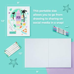 Ohuhu-Marcador de doble cara para cuaderno de bocetos artístico, a prueba de sangrado, tamaño grande de 9x12 pulgadas, 60 hojas/120 páginas, <span class=keywords><strong>libro</strong></span> de bocetos encuadernado con pegamento - Product Image 2