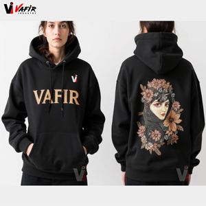 Sudadera con Capucha Unisex Negra de Invierno al por Mayor, con Cuello Redondo, Estilo Holgado, Personalizable con Logotipo, Impresión por Sublimación, Bordado, Parche y Bolsillo, Marca Vafir - Product Image 1