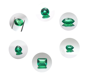 Octogone Lab Grown Emerald hydrothermal Emerald Vivid green Gemstone 9X7mm 10X8mm 11X9mm 12X10mm Pierres précieuses en vrac pour bijoux - Product Image 6