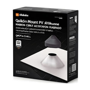แผ่นปิดรอยต่อแผงโซลาร์เซลล์แบบยึดติดเร็ว QMCPT-A-12-MILL ทำจากอะลูมิเนียม - Product Image 1