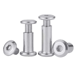 Rivet semi-tubulaire à double capuchon mâle-femelle à tête fraisée plate en acier inoxydable 304 sur mesure - Product Image 1