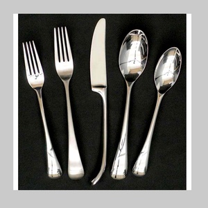 Juego de cubiertos con mango de diseñador nuevo estilo con acero inoxidable pulido plata de alta calidad de venta directa de fábrica India - Product Image 1