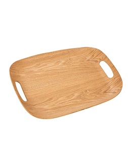 ถาดเสิร์ฟไม้โอ๊คทรงสี่เหลี่ยมผืนผ้าถาดเสิร์ฟลายไม้ทำด้วยมือจานไม้สีไม้ธรรมชาติกำหนดขนาดได้เอง - Product Image 1