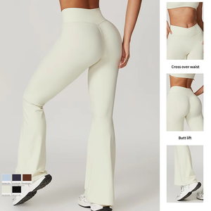Leggings de yoga sin costuras para mujer Pantalones de gimnasio elásticos de cintura alta - Product Image 1