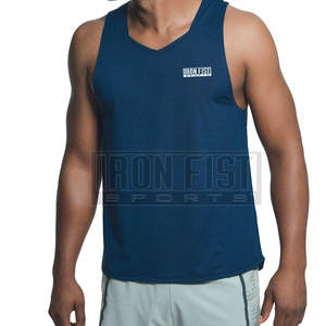 Camiseta sin mangas informal para gimnasio para hombre, chaleco deportivo con ajuste muscular que absorbe la humedad para ejercicio y fitness, venta al por mayor - Product Image 4