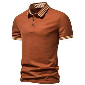 Venta al por mayor de polos de algodón 100% personalizados para hombre Unisex 4XL de talla grande 190g tela de lona de Color sólido diseño Unisex - Product Image 2