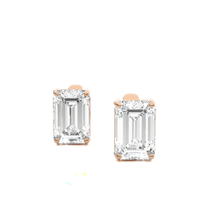 Pendientes con Diamantes Cultivados en Laboratorio, Corte Esmeralda, 1 Quilate, por ATYANTA JEWELS - Product Image 1