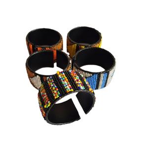 Servilleteros con cuentas de Navidad con intrincados diseños de cuentas de semillas Diseño único Servilletero con cuentas Completamente personalizado - Product Image 5