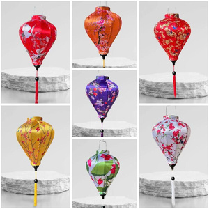 Hoi Silk Bamboo Lantern Wall Hanging-Handmade Multi-Shape Decor for Graduation Lunar New Year-High Quality Indoor/Outdoor Use - Product Image 2