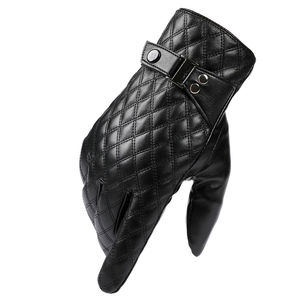 Gants en cuir pour hommes modernes, design personnalisé, finition durable, parfaits pour les voyages d'hiver, mode streetwear, gants en cuir - Product Image 5