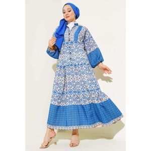 Vestido de medio botón en capas Saxe - Product Image 3