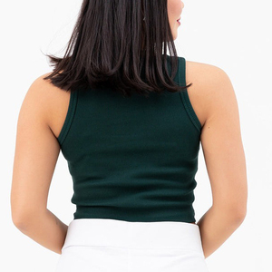 Top corto de mujer de alta calidad de Venta caliente para el verano Diseño de logotipo personalizado Camiseta recortada Tops casuales para mujer - Product Image 3