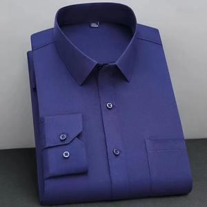 Nuevas camisas de vestir de moda para hombre de talla grande 100% algodón antiarrugas sin hierro clásico sólido negocios Casual ropa suave - Product Image 4