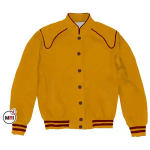 Brand New Custom Color Old Gold Yellow Blue 2023Embroidered Racecar Jacket High Quality Custom Made Embroidery Men Jackets