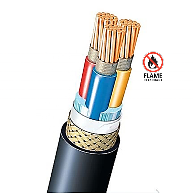 LiOA CXV/FRT-3x2.5 Unshielded Flame Retardant Low Voltage Power Cables 3 Copper Cores 0.6/1kV IEC 60502-1 IEC 60332-3 CAT C