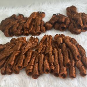 FUNMI Super Double Bundles Bouncy Curls 100% Raw Vietnamita Virgin Remy Hair Weaving Extensiones HD Lace Variedad de tonos de color - Product Image 6