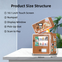 Petite machine distributrice automatique de snacks, bonbons et boissons en libre-service pour bureau, école, centre commercial, magasin