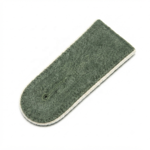 Épaulettes d'uniforme d'officier brodées gris anthracite à haute visibilité avec passepoil blanc - Product Image 3
