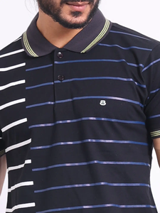 Camiseta de algodón 100% mercerizado Premium a la moda, Media manga de ajuste Regular para cuello de Polo, camisetas cómodas y elegantes para hombre - Product Image 3