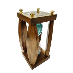 Reloj de arena de madera náutico, temporizador de arena con arena azul cielo, regalos para papás, hombres, mujeres, decoración de Navidad, decoración para el hogar y la Oficina - Product Image 4