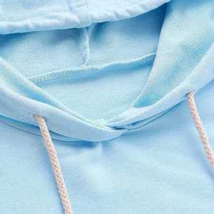 Vente en gros, sweat à capuche court en coton 100% pour l'hiver, sweat à capuche oversize à manches longues, décontracté, streetwear pour femmes, logo sur le devant - Product Image 3