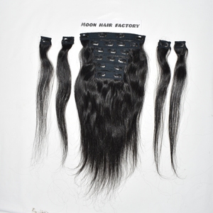 Commandez en ligne maintenant des extensions à clips, cheveux humains indiens, produit réel, toupet avec épingle de sûreté, Melancholics, meilleure qualité par l'exportation - Product Image 4