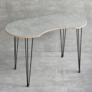Bean-Shaped 120x60cm Plywood Wood <b>Computer</b> <b>Desk</b> with Hairpin Iron Legs SPD68210 - Product Image 2
