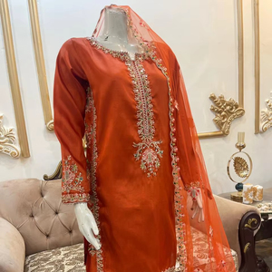 <span class=keywords><strong>2025</strong></span> farshi shalwar mới tinh khiết lụa thủ công Áo sơ mi cùng với Thêu farshi <span class=keywords><strong>salwar</strong></span> & thêu dupatta anarkali - Product Image 1