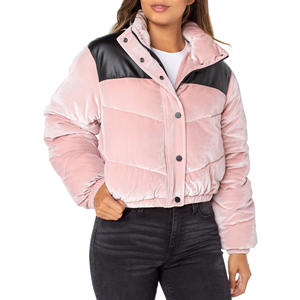 New Arrival <b>Women's</b> Breathable Crop Top Short Bubble Jacket Cropped Boxy Puffy Quilted <b>Winter</b> <b>Coats</b> For <b>Women</b> - Product Image 1