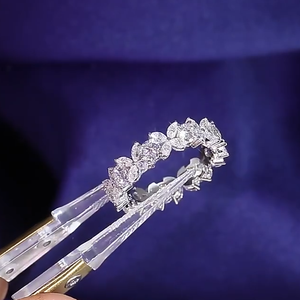 Customizable 925 <b>Silver</b> IGI Certified VVS Diamond Hiphop Marquise <b>Ring</b> for Wedding Anniversary Engagement - Product Image 6