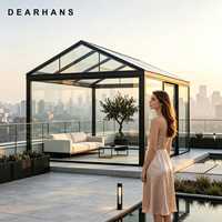 Panneaux de véranda en verre trempé résistants au vent, aluminium haute résistance, imperméables pour balcon d'appartement, sur mesure