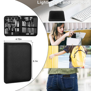 Chuyên Nghiệp Làm Móng Tay Kit Với PU Da Trường Hợp Chăm Sóc Móng Tay Đa Chức Năng 16 Pcs Thép Không Gỉ Cắt Móng Tay Công Cụ - Product Image 4