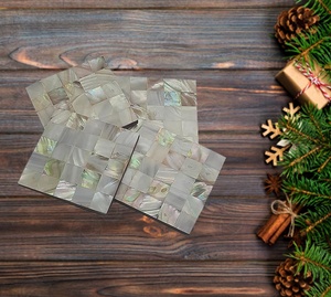 Posavasos de taza de té de piedra Natural antiadherente de madreperla redonda de diseño clásico, posavasos de té al por mayor para el hogar, Hotel y restaurante - Product Image 1