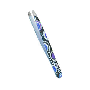 Pince à épiler de luxe ergonomique à double extrémité en acier inoxydable avec pointe inclinée pour maquillage et beauté - Product Image 3