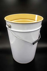 Bidones cónicos de hojalata de la mejor calidad, 27 litros, diámetro 292x445 mm, con tapa de pestaña o tapa con cierre de anillo - Aptos para productos a base de agua - Product Image 4